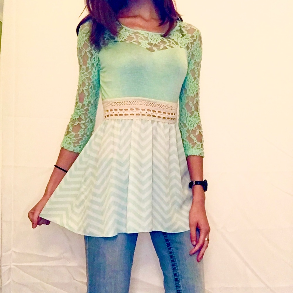 Mint Green Blouse